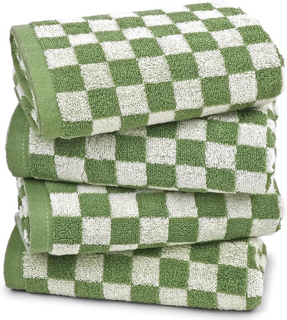 Jacquotha Green Hand Towels for Bathroom Set of 4