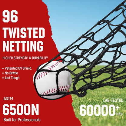 Upgrade 9 Hole Baseball Pitching Net with Strike Zone, Professional Heavy Duty 9 Pocket Softball Pitching net, Throwing Target Portable for Accuracy Training Practice Net, Adjustable Height