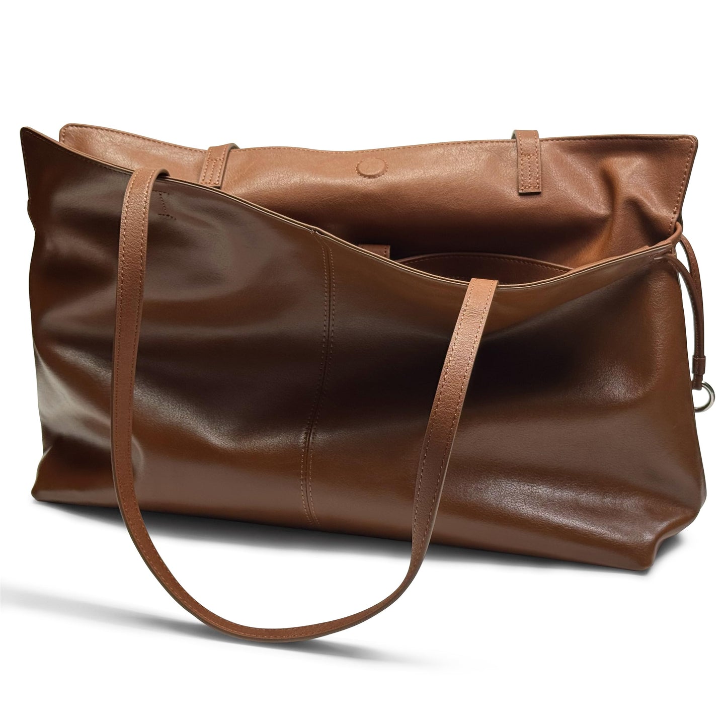 Women's Top Grain Leather Tote Bag Slouchy Hobo Work Purse Large Commuter Shoulder Bag Fits 14 Inch Laptop