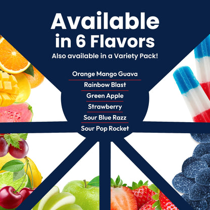 SaltStick Energy Gummies Rainbow Blast - 10 Packets/20 Servings