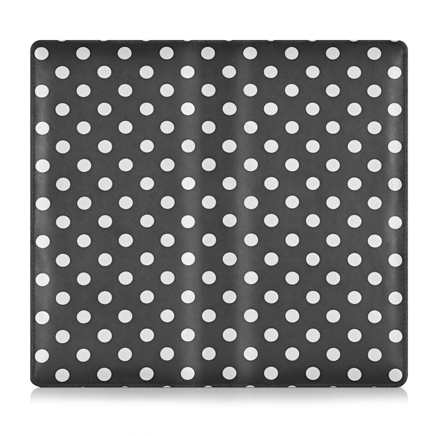JUZIHAI Black and White Polka Dot Car Registration and Insurance Holder Glove Box Organizer Leather Vehicle Essential Document Card Wallet Accessories Case