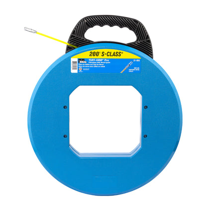 Ideal Electrical 31-065 S-Class Fiberglass Fish Tape 3/16 in. x 200 ft., Non-Conductive Fishing Tape with 12 in. Metal Eyelet, Tuff-Grip Pro Case
