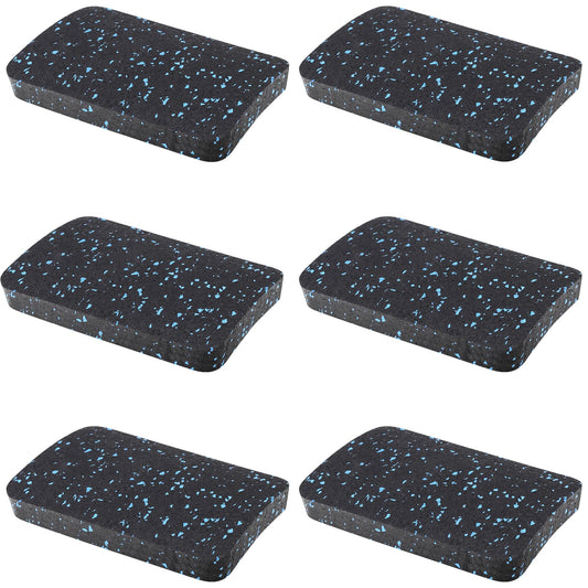 BestXD Heavy Duty Treadmill Mat Pads - 6 PCS 0.55" Ultra-Dense Rubber Anti-Vibration Pads - Professional Grade Floor Protection for Large Machines and High-Impact Use
