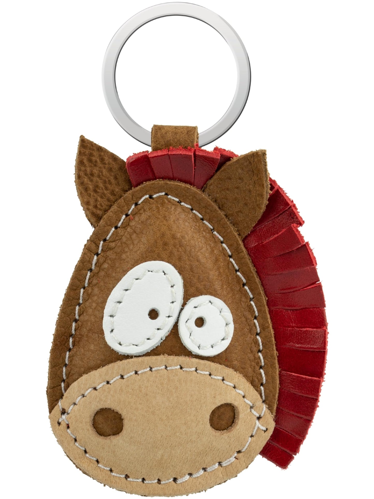 Simaru Genuine Leather Animal-Shaped Keychain – Made in EU – Ideal for Christmas, Birthdays & Anniversaries (Horse)