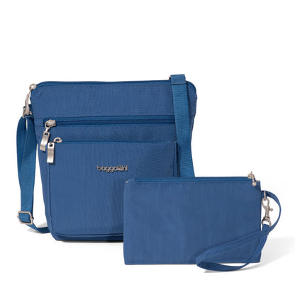 Baggallini Pocket Crossbody Bags for Women 8x8 Small Lightweight Durable Water-resistant Travel Purse W/Rfid