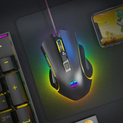 Redragon M602 Griffin RGB Gaming Mouse, RGB Spectrum Backlit Ergonomic Mouse with 7 Programmable Backlight Modes up to 8000 DPI for Windows PC Gamers (Black, Wireless)