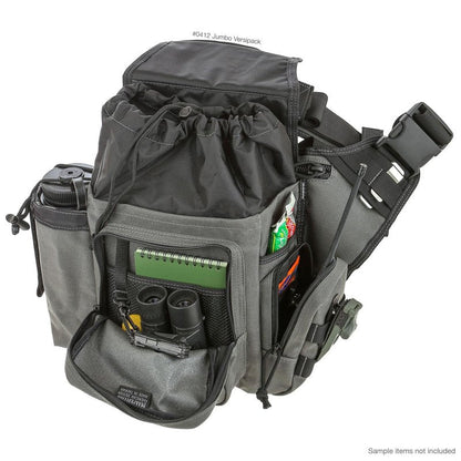 MAXPEDITION Jumbo Versipack (Wolf Gray) 7.4L Tactical Crossbody Sling Bag for EDC, CCW Concealed Carry, Survival, Includes Ergonomic 2" Strap with Comfortable Pad, 0412W