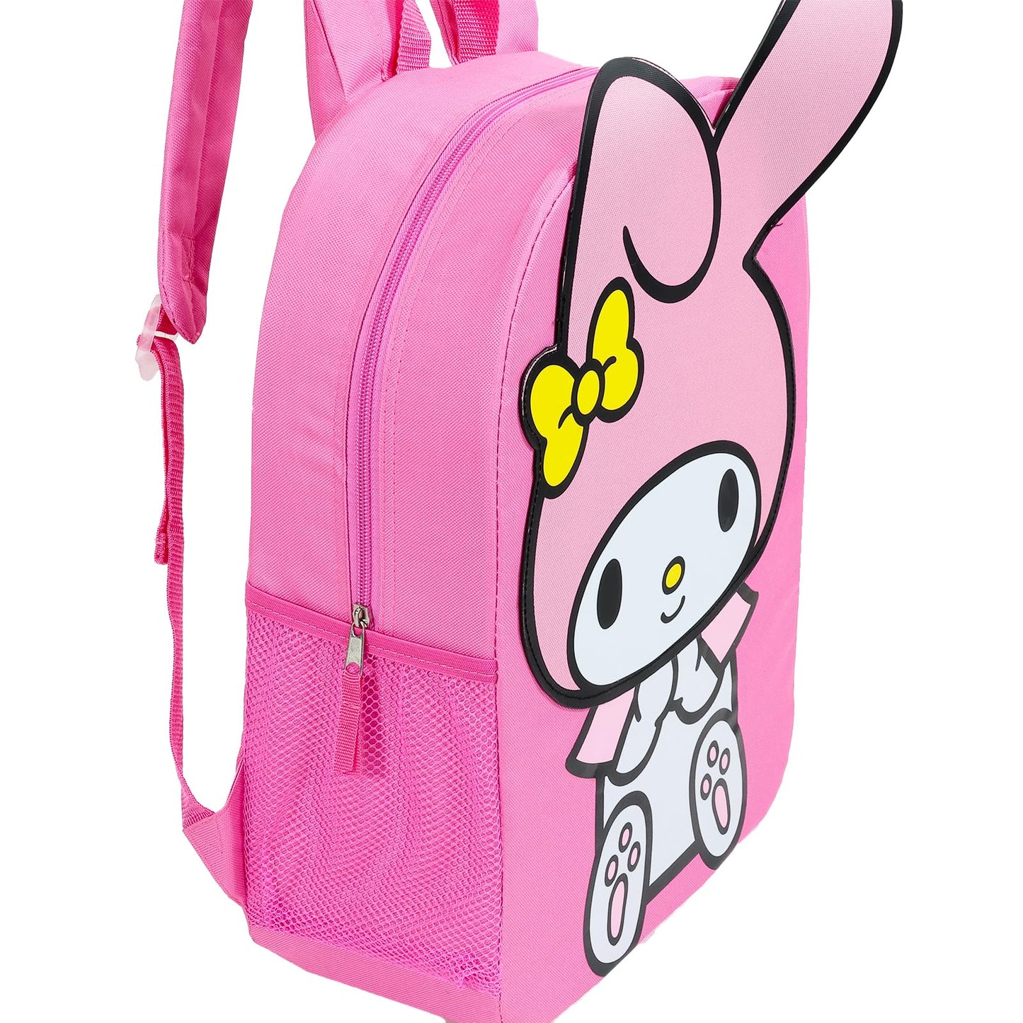 My Melody Backpack for School - Bundle with 16” My Melody School Backpack Plus Hello Kitty Stickers, Water Bottle, More | Hello Kitty and Friends Backpack for Girls