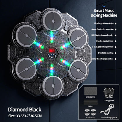 Smart Music Boxing Machine with Gloves Wall Mounted LED Kids Teens Adults, Boxing Target Machine, Smart Punching Target Workout Punching Machine for Kids 3 4 5 6 7 8 9 10 11 12+ Years Old