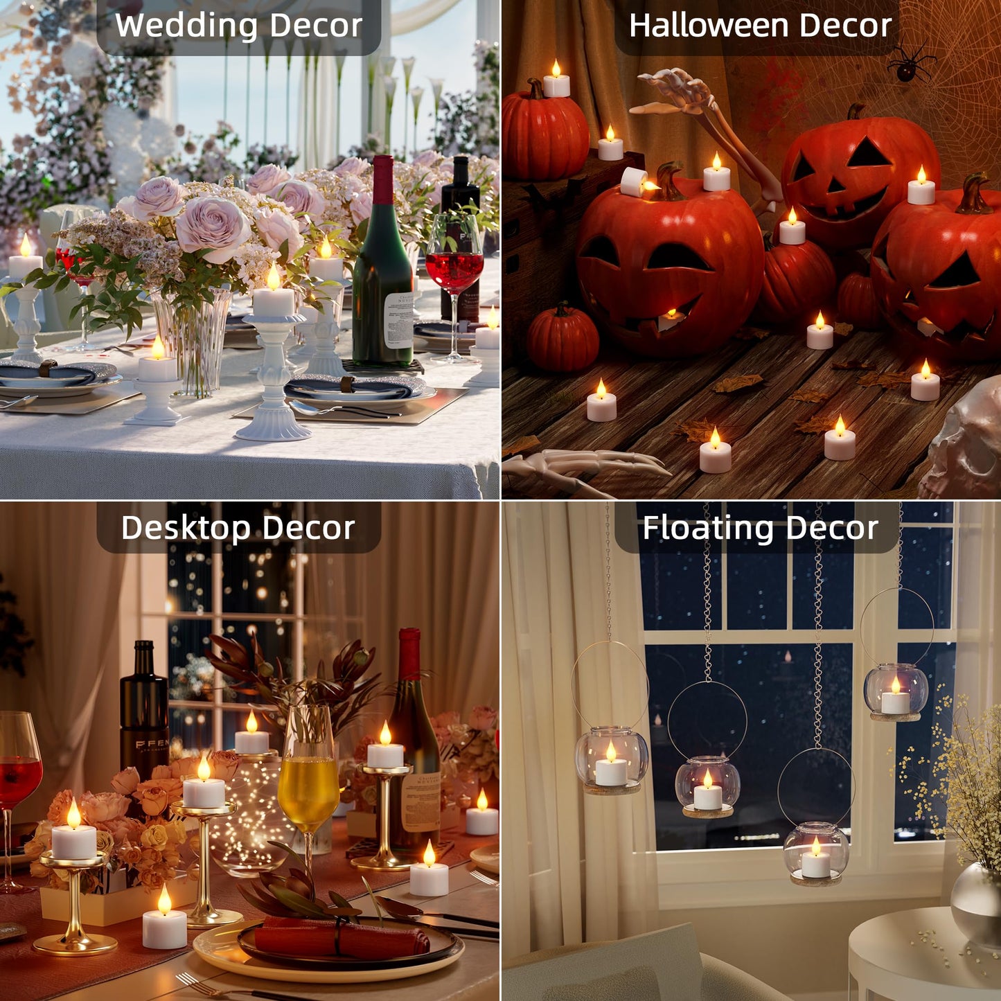 Rechargeable Flameless Tea Lights Candles: 12Pcs Battery Operated Tea light Candles with Remote Timer & Charging Base LED Flickering Votive Tealight Candles for Christmas Halloween Wedding Decor