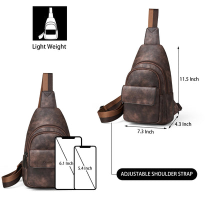 Sling Bag Crossbody Bags for Women Small Cross Body Bag Fanny Packs Chest Sling Purse for Daily Travel Leisure Sport
