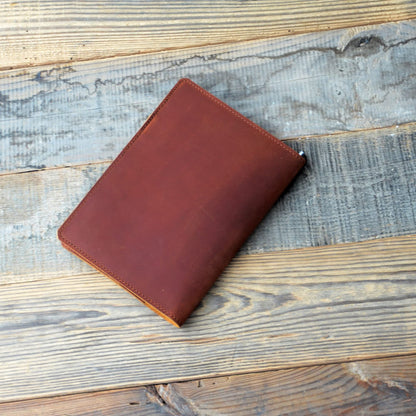 JJNUSA Leather Cover Compatible With Tops The Legal Pad Writing Pads 5" x 8", Legal Rule, Notebooks Distressed Genuine A5 Leather Cover 5" x 8", Brown