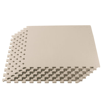 We Sell Mats 1/2" Thick Multipurpose EVA Foam Exercise Floor Mat, Interlocking Tiles, Anti-Fatigue for Home or Gym, 24 in x 24 in, 6 Tiles, Sand