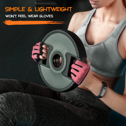 SueStar Partial Weight Lifting Gloves, 3/4 Finger Workout Gloves for Men Women, Full Palm Protection & Silicone Grip Gym for Weightlifting Exercise Fitness Smartwatch Friendly