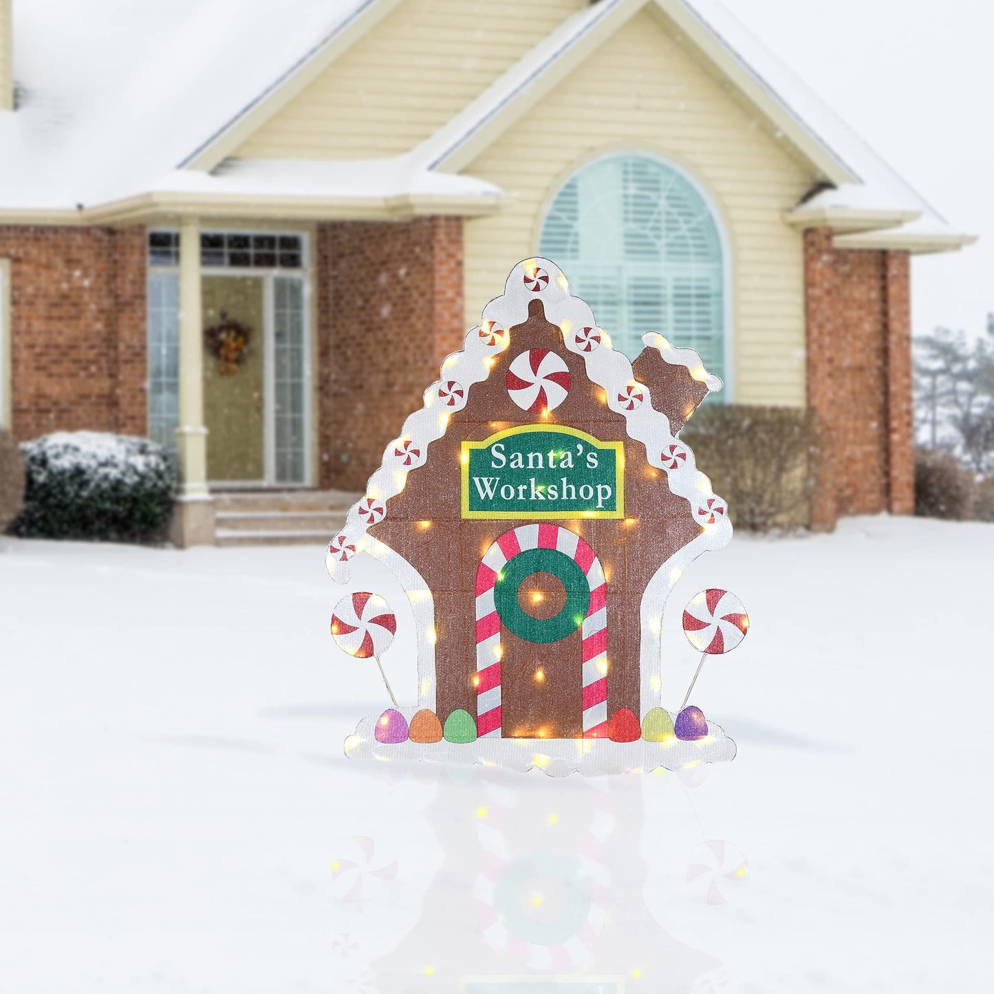 42" Pre-Lit Gingerbread House with 70 LED Lights