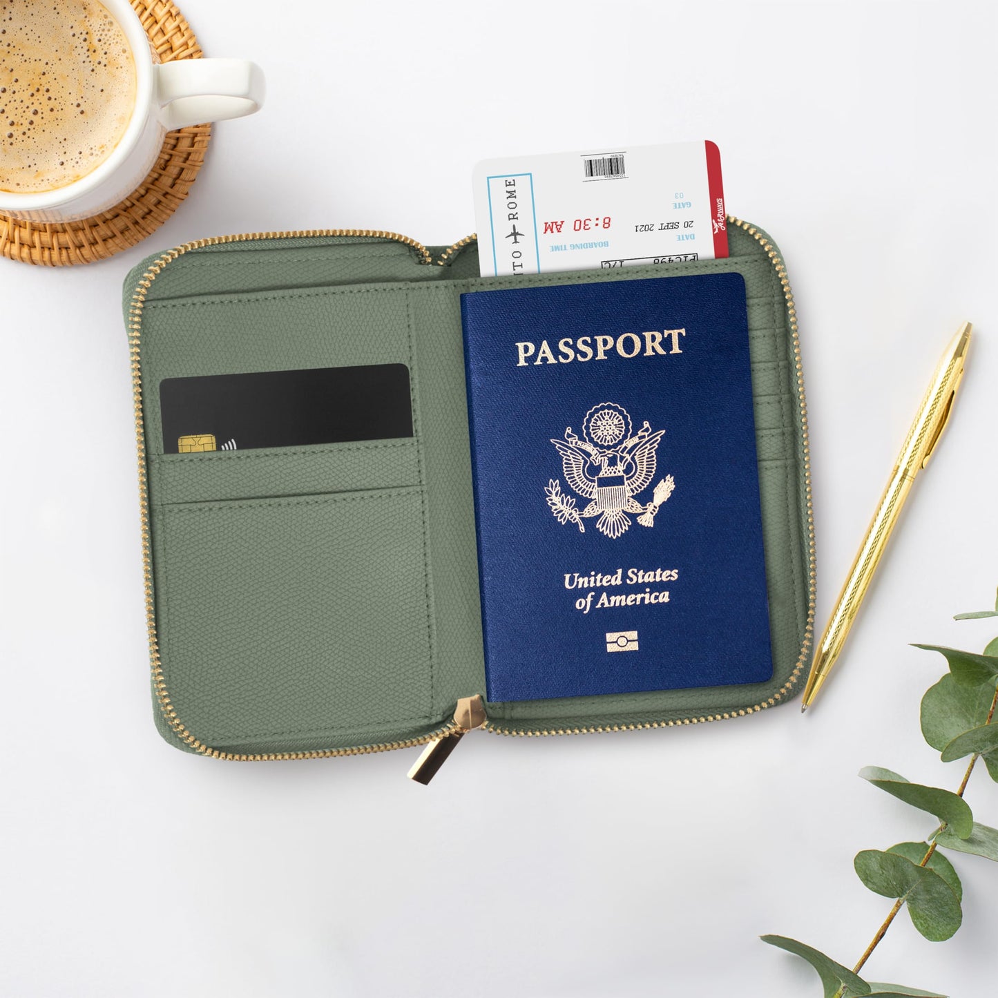 Beautiful Passport Holder for Travel with Wristlet Strap - All-in-One Wallet for Women with Card Slots and Tassel Keychain - Perfect RFID Blocking Case to Keep Your Travel Documents Organized & Safe