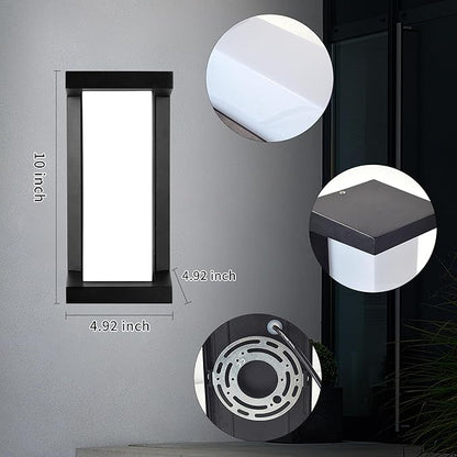 Wrasse Porch Lights Outdoor 2000 Lumen Wall Light Fixtures 6500K Modern Exterior Sconces Wall Lighting for House Outside(2 Pack)
