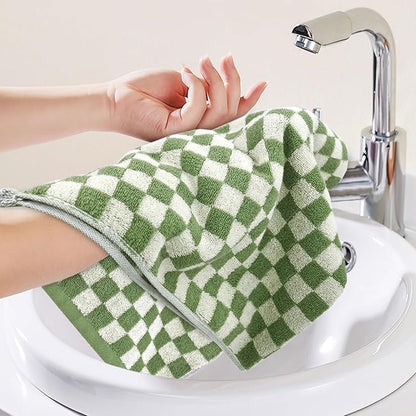Jacquotha Green Hand Towels for Bathroom Set of 4
