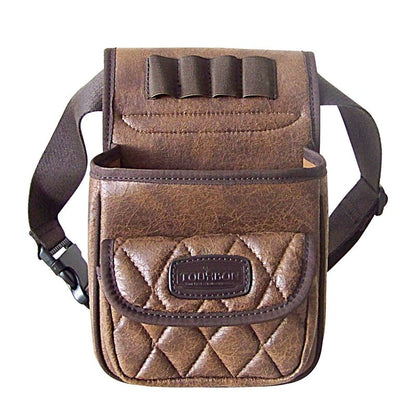 Tourbon PU Leather Sporting Shotgun Shell Pouch Shooter's Clay Trap Skeet Shooting Bag for Range Field