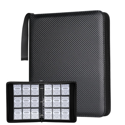 Card Binder – 720 Capacity, Zippered Trading Card Holder for MTG, Sports & Collectible Cards – Acid-Free, Durable & Travel-Friendly Storage (Black, 9 Pocket)