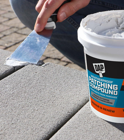 DAP Weatherproof Patching Compound, White, 16 Oz (7079818740)