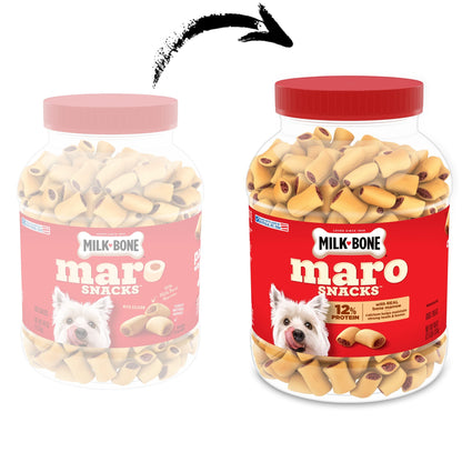Milk-Bone MaroSnacks Small Dog Treats with Real Bone Marrow, 40 Oz. Canister