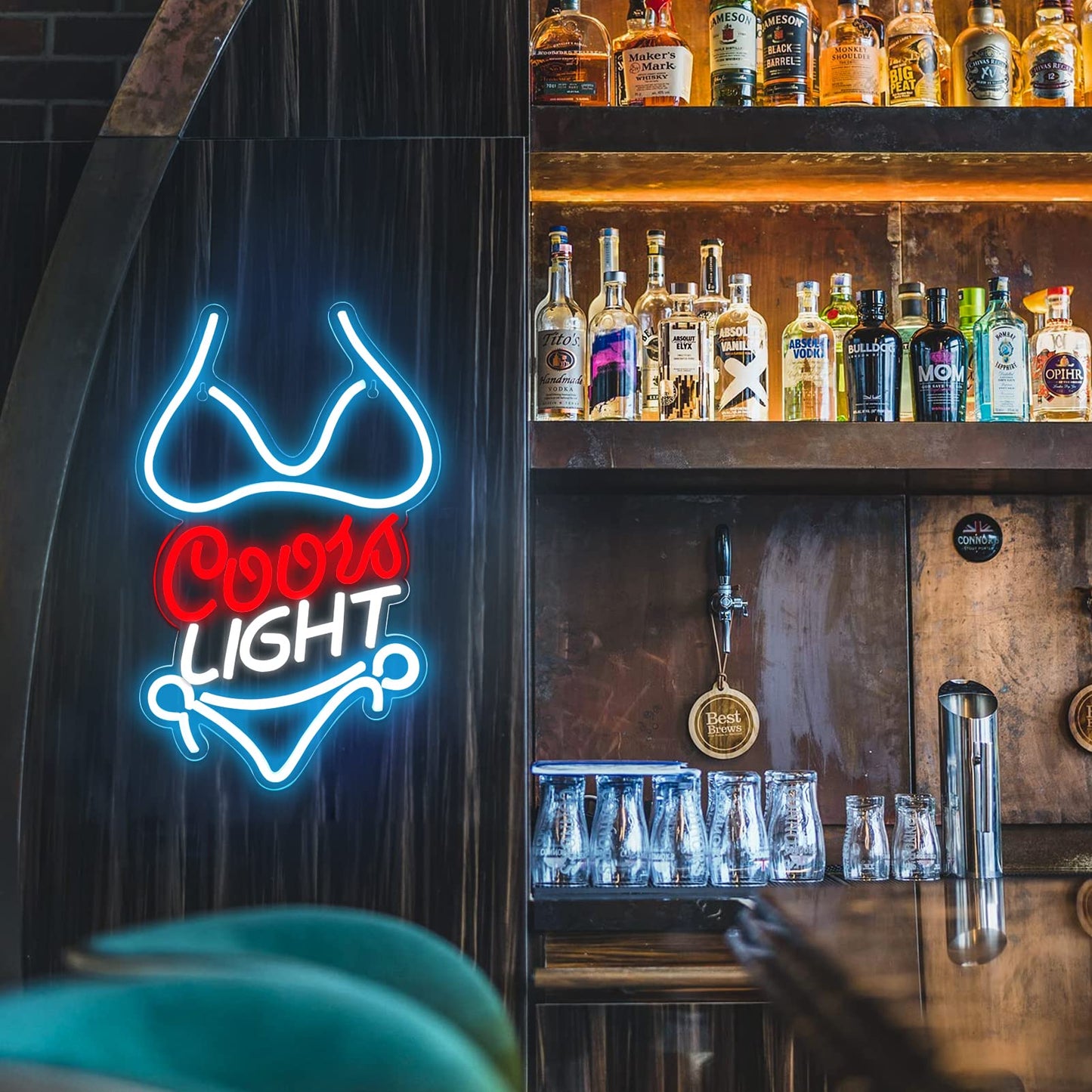 JFLLamp Drinks Neon Signs for Wall Decor Neon Lights for Bedroom Led Business Signs Suitable for Man Cave Bar Pub Restaurant Christmas Gift Art