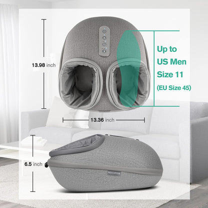 Medcursor Foot Massager Machine with Heat, Shiatsu Deep Kneading, Delivers Relief for Tired Muscles and Plantar, Multi-Level Settings & Adjustable Intensity for Home or Office Use, FSA HSA Eligible
