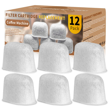Water Filters Compatible with Breville - 12PCS Water Filter Ion-Exchange Resin Replacement for Coffee Machine for BWF100 BES810 BES840 BES860 BES870 BES878 BES900 BES920 BEP920
