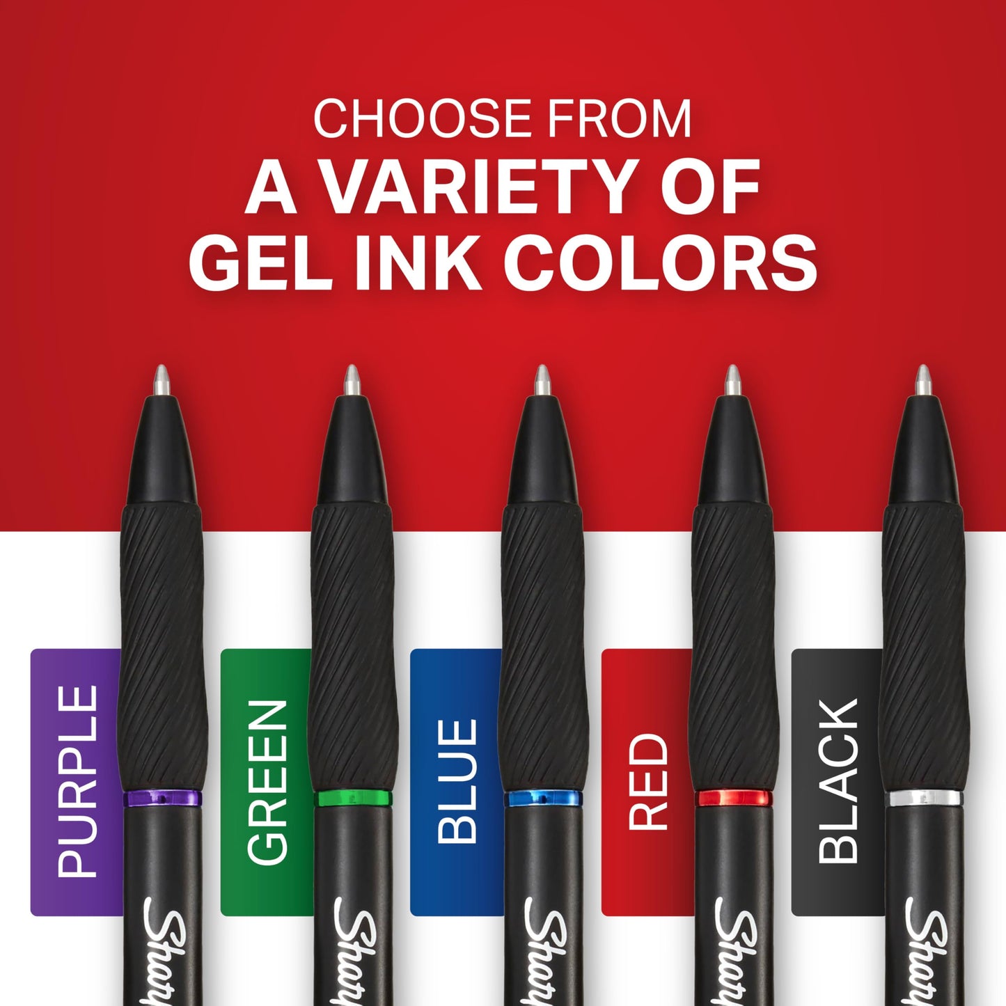 Sharpie S-Gel Pens, Fine Point (0.5mm), Black Ink, 12 count - Ideal for Writing, Journaling, Drawing, Coloring, Note-Taking, College Supplies