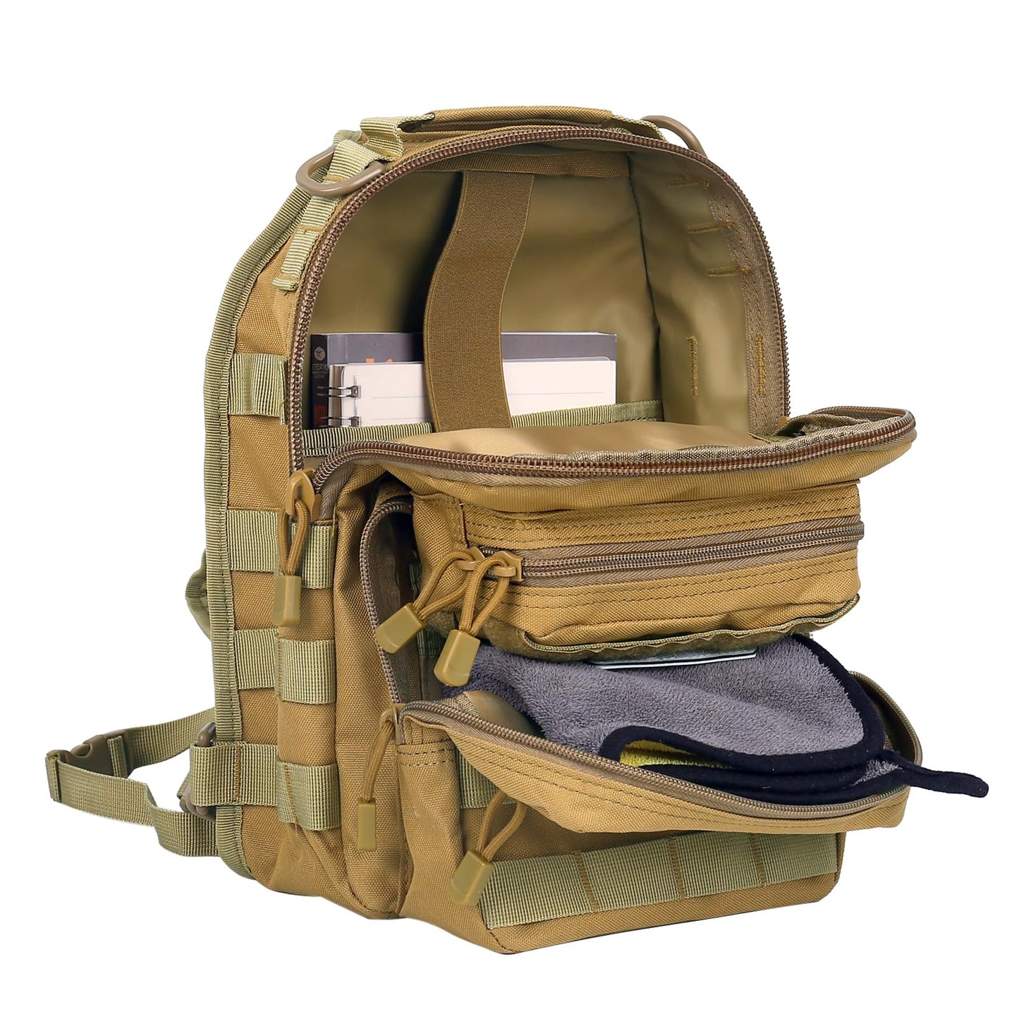 HAOMUK Tactical Sling Bag Backpack Military Rover Shoulder Sling Pack Small EDC Crossbody Chest Bag for Men