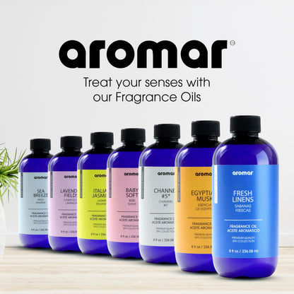 AROMAR Premium Fragrance Oil - Essential Oil for Diffusers & Home Aromatherapy - Cool Waters - 8oz