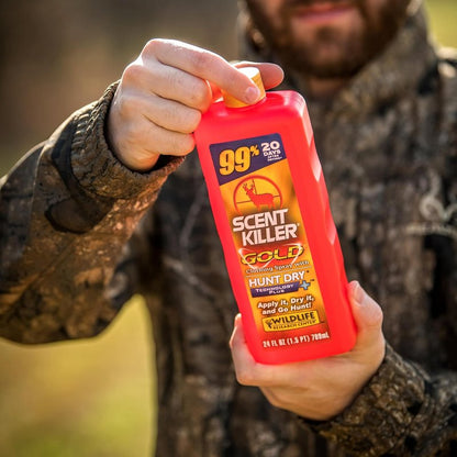 Scent Killer Gold Spray & Refill | Hunting Odor Eliminator with Hunt Dry Technology - 48 FL OZ