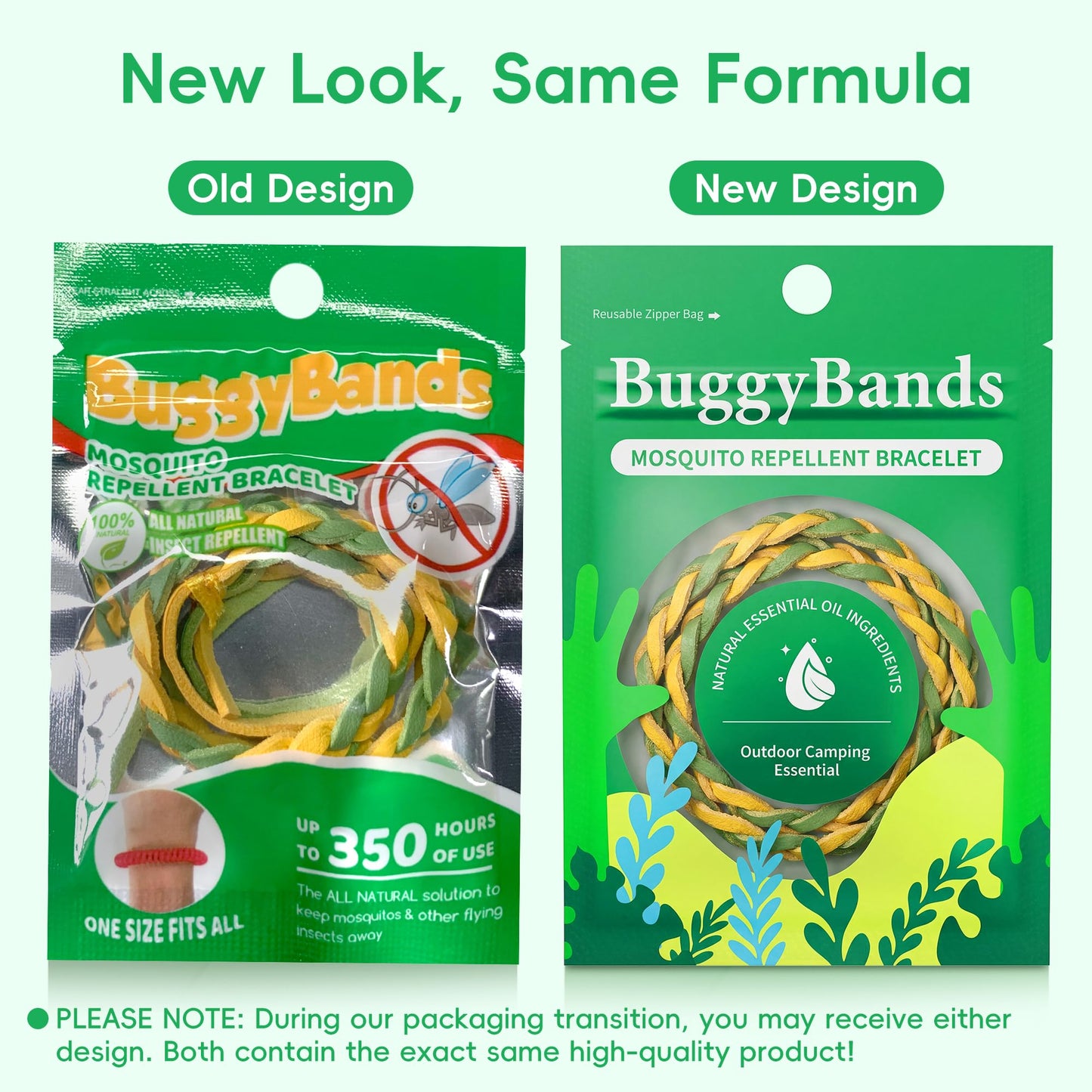 BuggyBands 24 Pack Mosquito Repellent Bracelets for Adults & Kids, DEET-Free, Individually Wrapped, Adjustable PU Leather Bug Repellent Wrist Bands