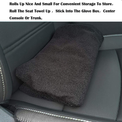 LoyaGour Car Seat Cover Protector Front Seats,for Gym Workout,Running,Swimming,Beach and Hiking,Waterproof Sweat Towel Bucket Seat Covers for Cars SUV Trucks (Black, 1Pcs)