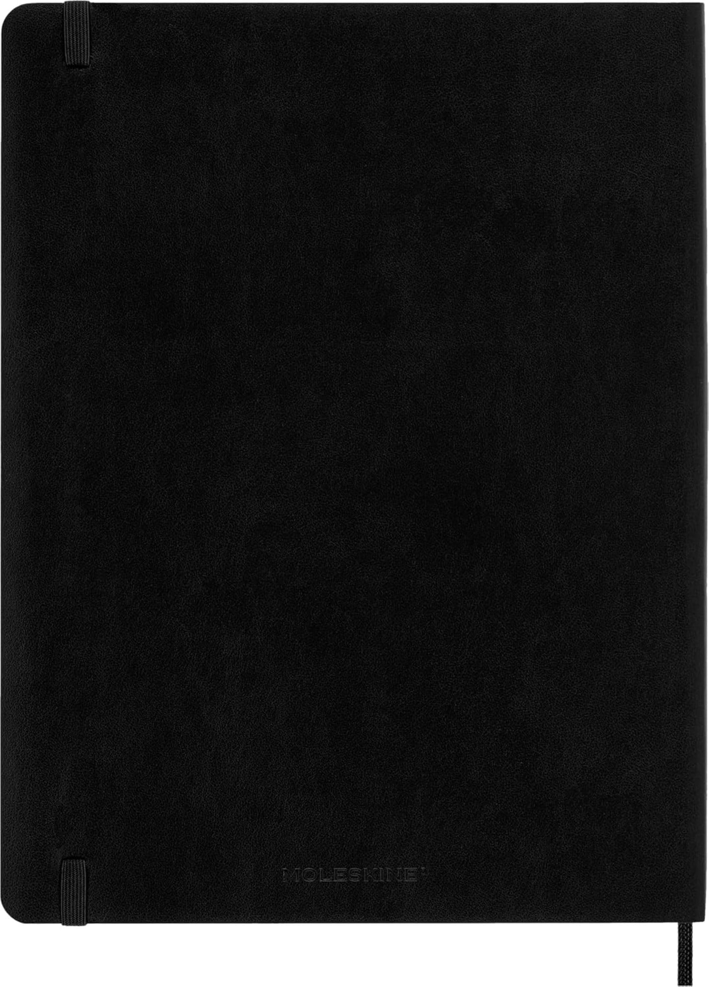 Moleskine Classic Notebook, Soft Cover, XL (7.5" x 9.5") Plain/Blank, Black, 192 Pages
