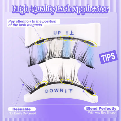 Magnetic Eyelashes with Applicator Reusable Magnetic Lashes without Eyeliner Natural Anime No Glue Needed Magnetic Lashes Manga Magnetic Eyelashes Kit by ALICE