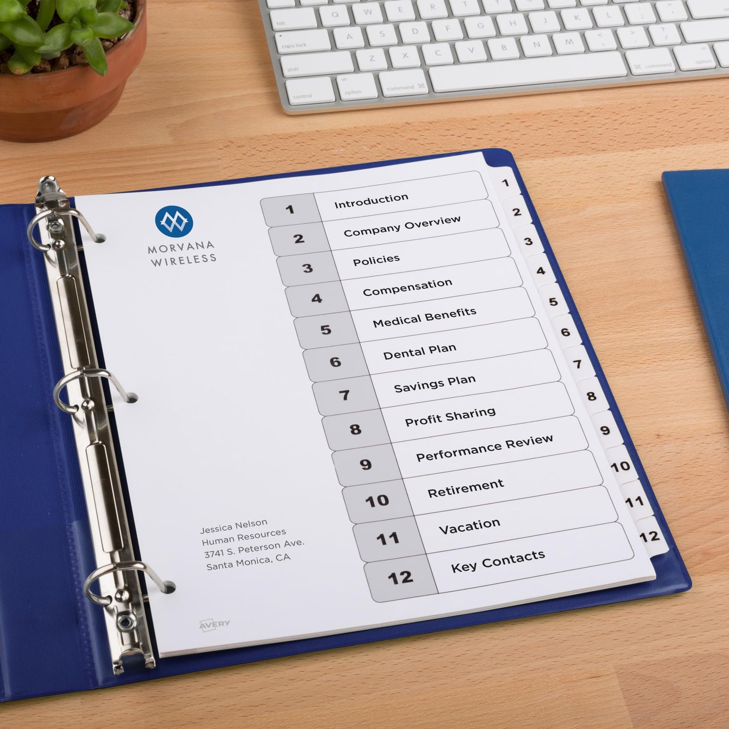 Avery Dividers for 3 Ring Binders, 12 Tabs per Set, Customizable Table of Contents, Classic White Tabs, Great for Organizing Reports, Projects, and More (3 Sets of 11078)