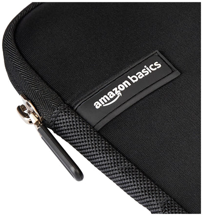 Amazon Basics 11.6 inch Laptop Sleeve, Protective Case with Zipper - Black