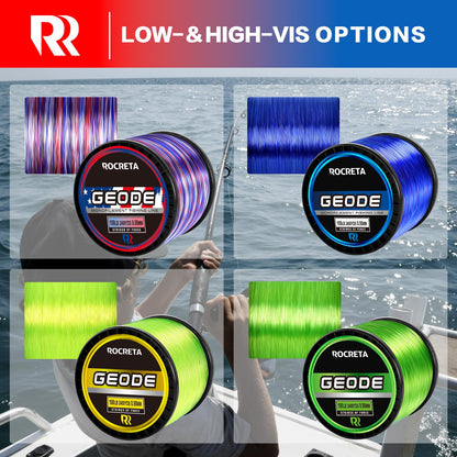 ROCRETA Geode Monofilament Fishing Line - Premium Resistant Nylon Mono Fishing Line 3-100lb - Superior Freshwater & Saltwater Mono Leader Materials 500/1200/2400yds