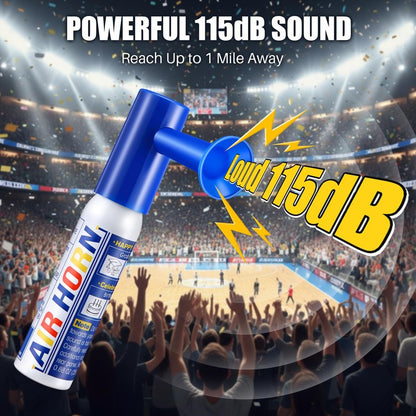 2 Pack Mini Air Horn for Personal Safety, 0.88 Oz Stadium Air Horn Prank, Portable Blow Noise Maker for Sporting Events, Football Games, Dogs, Party, Birthdays,Graduation Mini Noisemakers (Blue)
