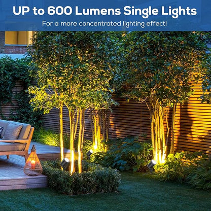 ZYAN Outdoor Waterproof IP65 Landscape Spotlights, Powered Supply Yard Garden Spot Lights for Outside Plant Tree, Landscape Lighting for Path, Patio, Walkway-4 Pack