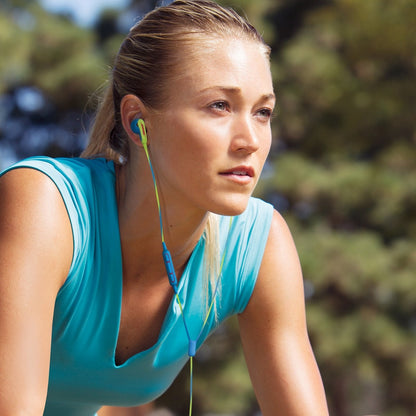 Bose SoundSport in-Ear Headphones for Apple Devices – Neon Blue, Sweat-Resistant, Inline Mic/Remote (Renewed)