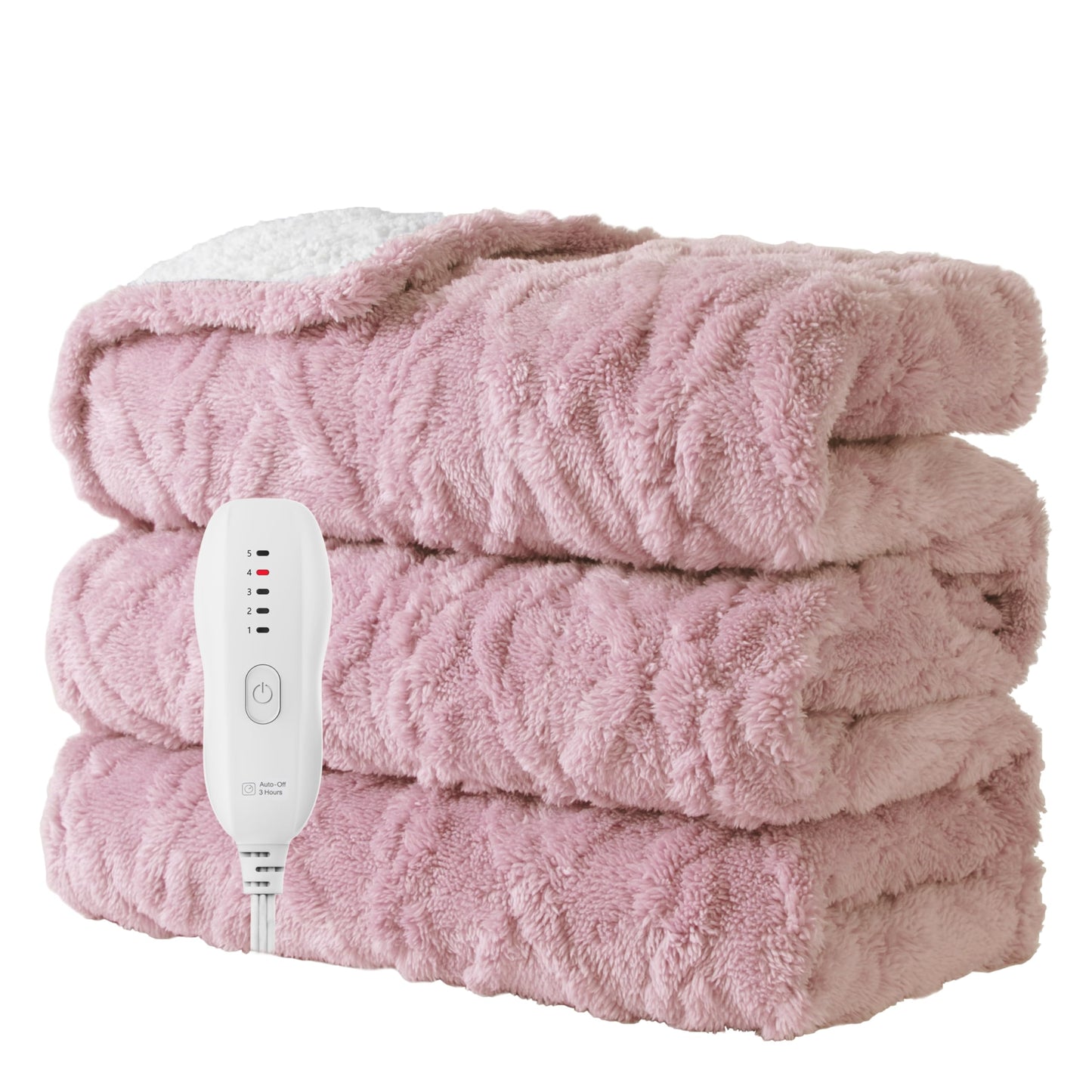 Heated Blanket-Electric Blanket,50"x60" Soft Heated Throw Blanket with 5 Heating Levels & 3 Hours auto-Off,Over-Heat Protection Fast-Heating,Machine Washable（Purple）