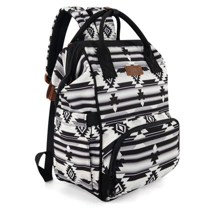 Montana West Wrangler Callie Diaper Bag Backpack with Stroller Straps Multifunction Baby Travel Bag WG2204-9110BK