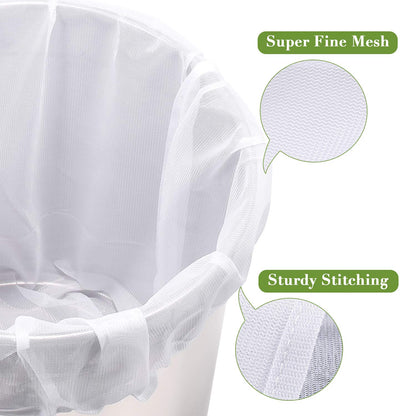 Brew Bags Reusable 3 Pack, Extra Large 26"x22" Fine Mesh Strainer Bag for Home Brewing Hops Grains Wine Beer Making Drawstring Straining Brew in a Bag