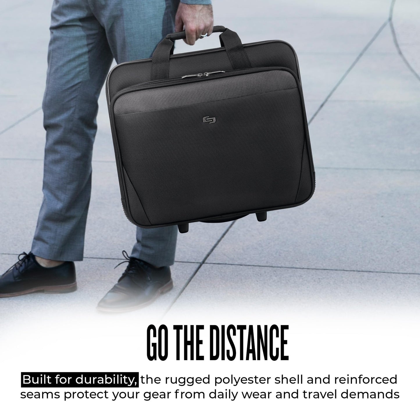 Solo New York Rolling Catalog Case with Wheels - Roller Laptop Bag, Wheeled Briefcase for Women & Men, Carry On Size for Travel, Fits 17.3" Computer - Empire, Black