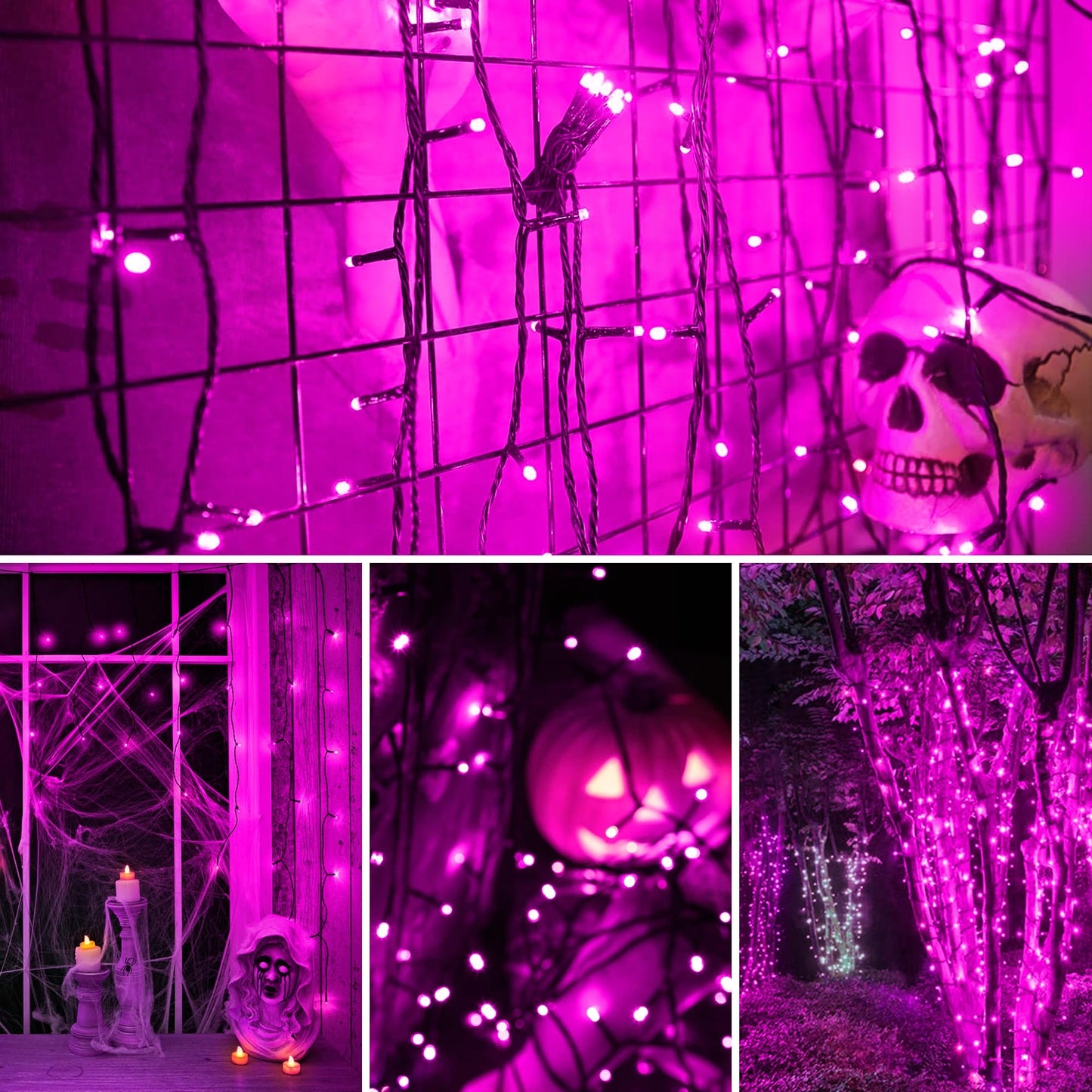 kemooie 500 LED Pink Valentines Day Lights,164 FT String Lights Outdoor Plug in Waterproof with 8 Twinkle Modes for Indoor Outdoor Bedroom, Yard, Wedding, Valentines Day Decoration