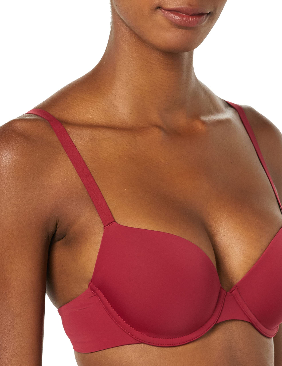 Amazon Essentials Women's Demi Cup Microfiber Bra with Adjustable Straps, Pack of 2