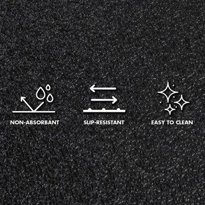 MotionTex Exercise Equipment Mat for Under Stationary Bike, Spin Bike, Fitness Equipment, Home Gym Floor Protection, 24" x 60", Black
